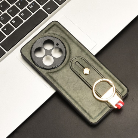 Протиударний чохол Wristband Leather Back для OnePlus 13 - зелений