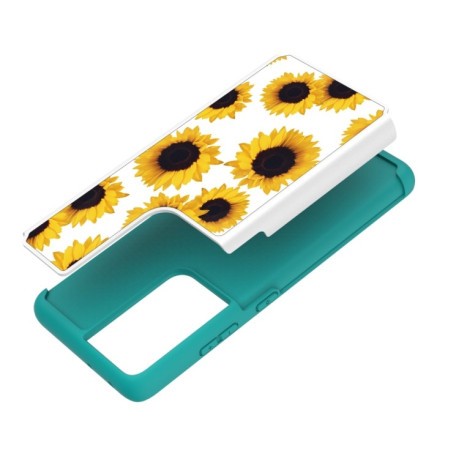 Противоударный чехол Coloured Pattern на Samsung Galaxy S21 Ultra - Sunflower