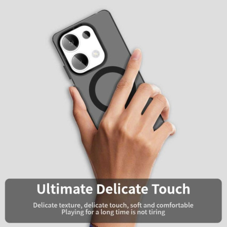 Противоударный чехол MagSafe Holder PC Hybrid для Xiaomi Redmi Note Redmi Note 14S/ 13 Pro 4G / POCO M6 Pro 4G - черный