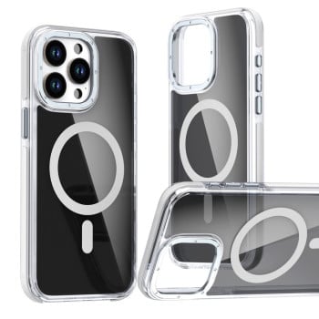 Чохол Magsafe Dual-Color Transparent Black Lens Holder для iPhone 16 Pro Max  – білий