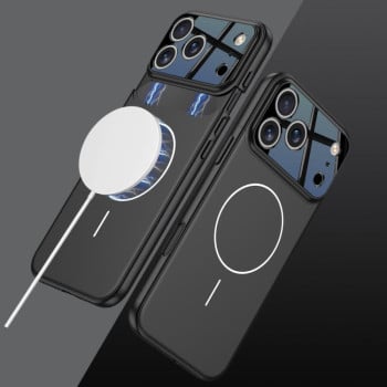 Двухцветный чехол Gkk Color Master с MagSafe для iPhone 17 Pro Max — чёрный