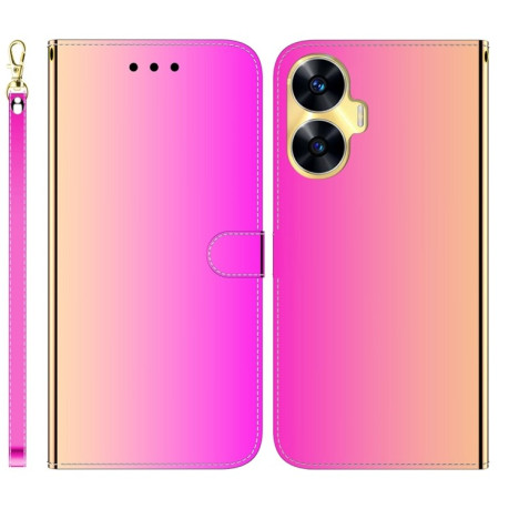 Чехол-книжка Lmitated Mirror для Realme C55 - розовый