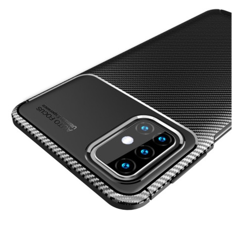 Ударозахисний чохол HMC Carbon Fiber Texture на Samsung Galaxy M31s - синій