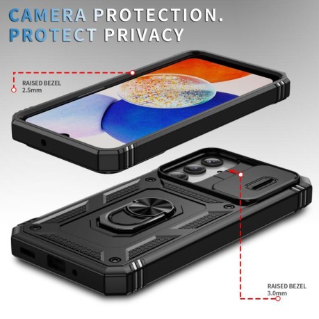 Противоударный чехол Sliding Camshield для Samsung Galaxy A26 5G / A17 5G - черный