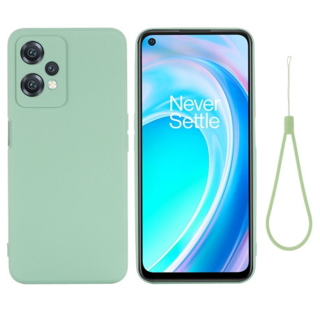 Силиконовый чехол Solid Color Liquid Silicone на Realme 9 Pro/OnePlus Nord CE 2 Lite 5G - зеленый