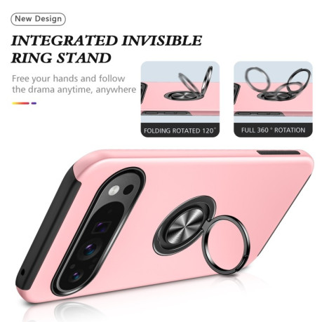 Противоударный чехол HMC 360 Degree Rotating Holder для Google Pixel 9 Pro - розовое золото