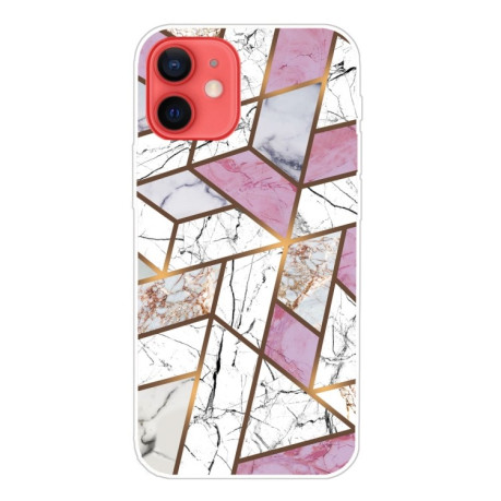 Протиударний чохол Marble Pattern для iPhone 14/13 - Rhombus White Purple