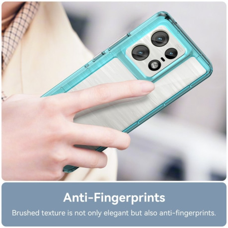Противоударный чохол Colorful Acrylic Series для Motorola Moto Edge 50 Pro - синий