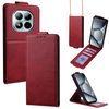 Флип чехол  Vertical Flip Cover Solid Color Vegan Leather на Xiaomi Poco M8 Pro/Redmi Note 15 Pro+ 5G Global  — красный