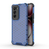 Противоударный чехол Honeycomb на OPPO Reno 12 Global - синий