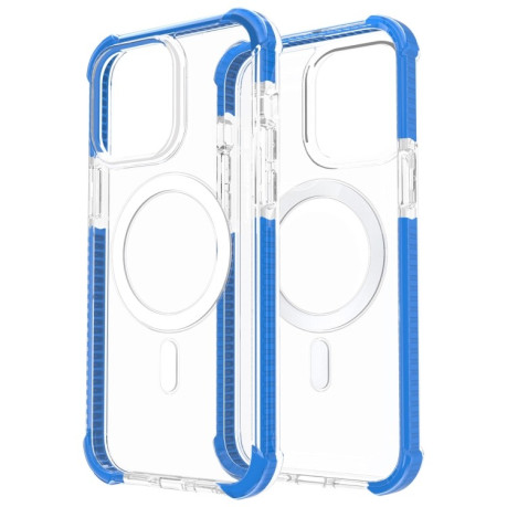Противоударный чехол Acrylic Magsafe для iPhone 15 Plus - синий