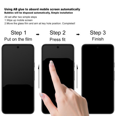 Захисне скло IMAK 9H Full Screen Film Pro+ Version на Motorola Moto G86 5G / G86 Power - чорне