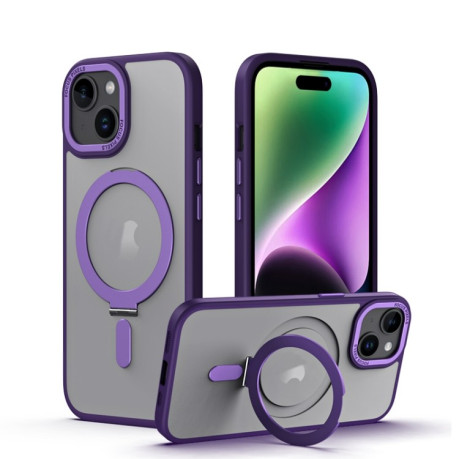Протиударний чохол Skin Feel MagSafe Magnetic для iPhone 15 Plus - фіолетовий