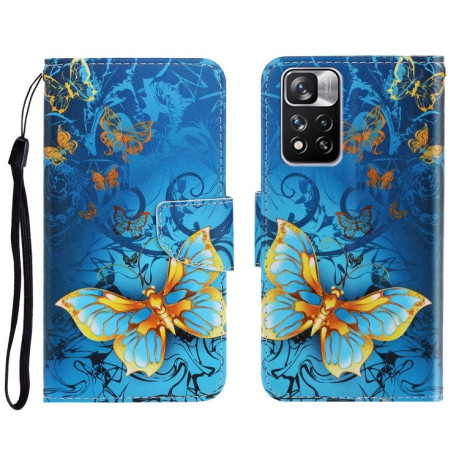 Чохол-книжка Colored Drawing Xiaomi Redmi Note 11 Pro 5G (China)/11 Pro+ - Jade Butterfly