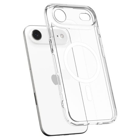 Оригінальний прозорий чохол Spigen Ultra Hybrid з MagSafe на iPhone Air - Clear and White
