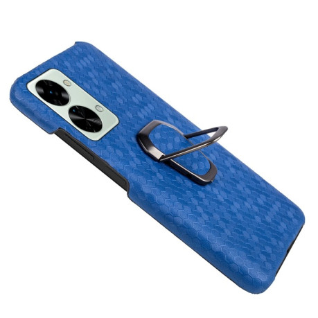 Противоударный чехол Honeycomb Ring Holder для OnePlus Nord 2T 5G - синий