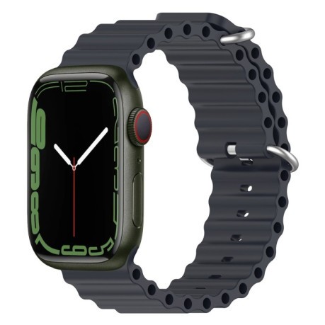 Силіконовий ремінець Ocean для Apple Watch Series 8/7 41mm/40mm/38mm - темно-сірий