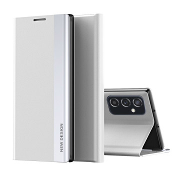 Чехол-книжка Electroplated Ultra-Thin для Samsung Galaxy A73 5G - серебристый