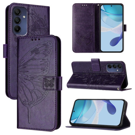 Чохол-книжка Embossed Butterfly для Samsung Galaxy A16 5G - фіолетовий