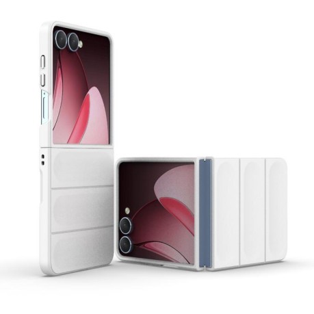 Силіконовий чохол Magic Flannel для Samsung Galaxy Flip 7 5G - білий