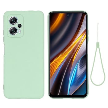 Силіконовий чохол Solid Color Liquid Silicone на Xiaomi Poco X4 GT/Redmi Note 11T Pro/Redmi K50i - зелений