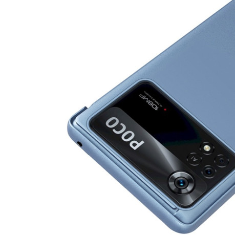 Чохол книжка Clear View на Xiaomi Poco M4 Pro 4G - фіолетово-синій