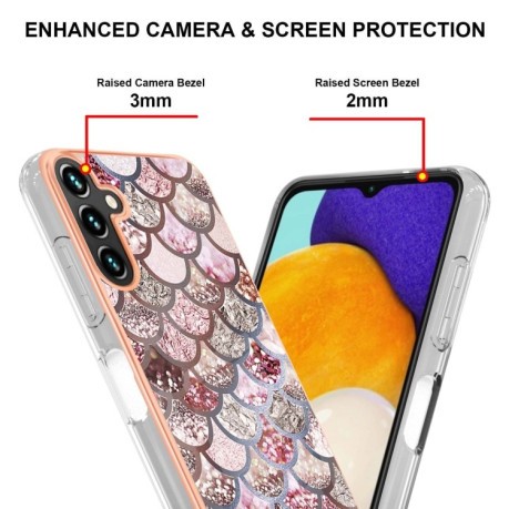 Противоударный чехол Electroplating IMD для Samsung Galaxy A04s/A13 5G - Pink Scales