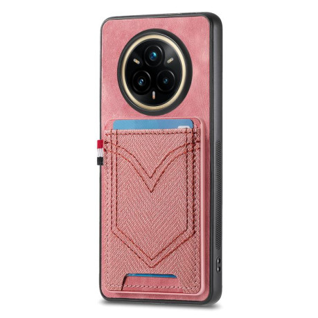 Чехол Denim Texture Leather Skin на Realme 14 Pro+ - рожевий