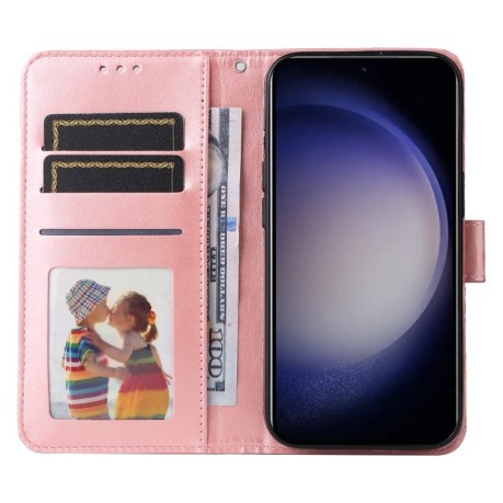 Чохол-книжка Embossed Sunflower для Samsung Galaxy S24 – рожеве золото