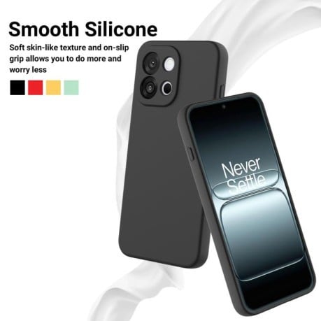Силіконовий чохол Solid Color Liquid Silicone на OnePlus 13T/13s - чорний