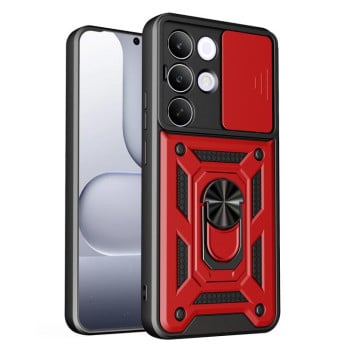 Противоударный чехол Sliding Camshield на Realme C85 Pro 5G India — красный