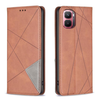 Чехол-книжка Rhombus Texture на Infinix GT 50 Pro 5G — коричневый