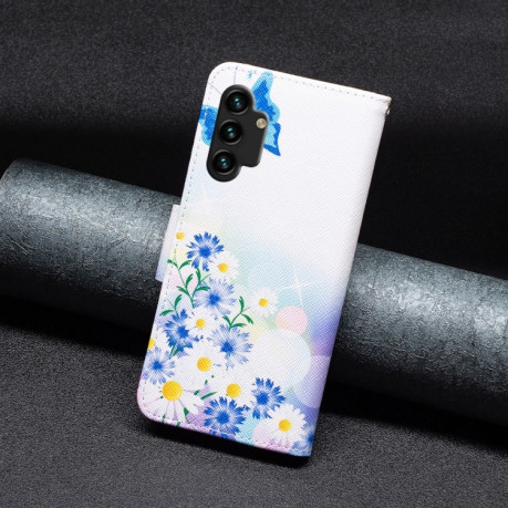 Чехол-книжка Colored Drawing Pattern для Samsung Galaxy A13 4G - Flower Butterfly