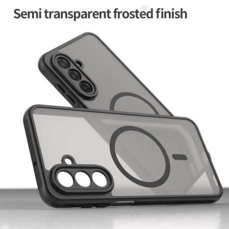 Противоударный чехол Fan Dun Series TPU Hybrid PC Frosted Magsafe для Samsung Galaxy A17 5G - черный