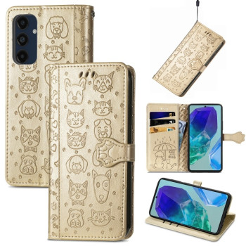 Чехол-книжка Cat and Dog для Samsung Galaxy A16 - золотой