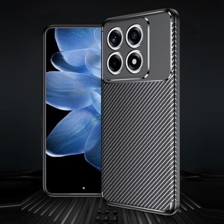 Ударозащитный чехол HMC Carbon Fiber Texture на Xiaomi 14T - черный