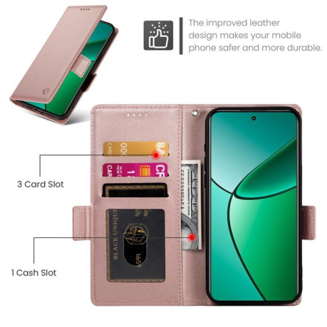 Чохол-книжка Side Buckle Magnetic Frosted Leather для Realme 14 Pro+ - золото