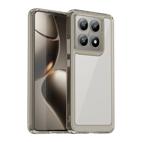 Противоударный чехол Colorful Acrylic Series для Xiaomi 14T - прозрачно-серый