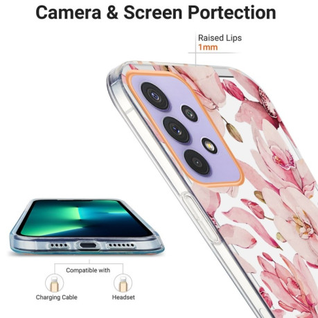 Протиударний чохол Ring IMD Flowers для Samsung Galaxy A23 4G/5G - Pink Gardenia