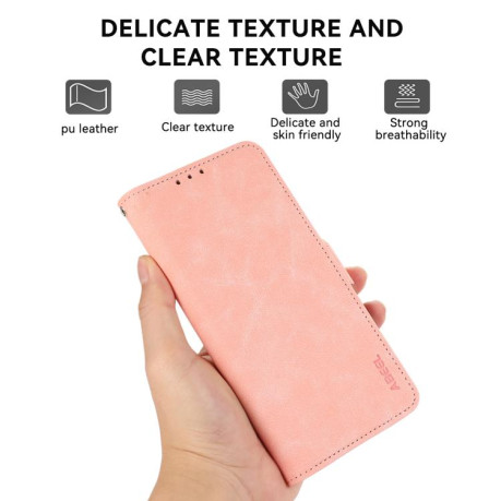 Чехол-книжка ABEEL Frosted Magnetic RFID Leather на Xiaomi Poco F7 Pro / F7 Ultra Global - розовый