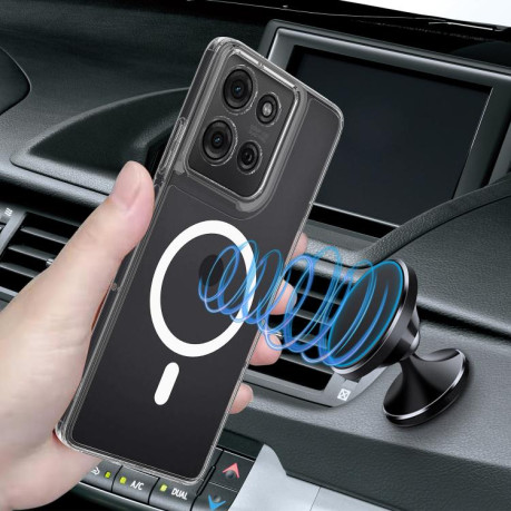 Чохол Clear Case MagSafe Simple Magnetiс для Motorola Moto G75 - прозорий