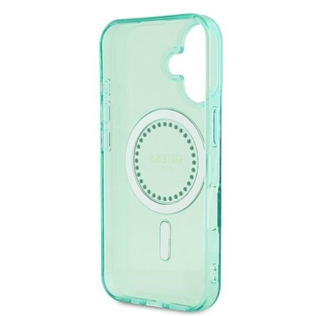 Оригинальный чехол Guess IML Rhinestones MagSafe для iPhone 16 Plus - Green