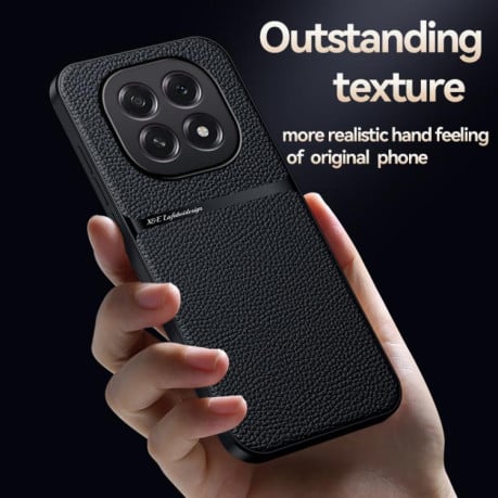 Чехол Litchi Leather Magnetic Full Coverage Shockproof на OPPO A5 5G Global - зеленый