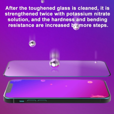 Защитное антибактериальное стекло MOMAX Anti-bacterial Reinforced на iPhone 12 Pro Max - черное