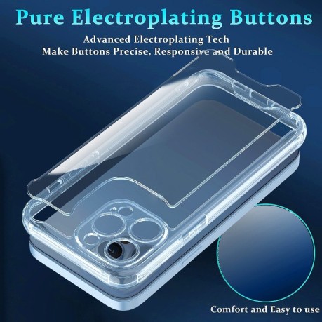 Противоударный чехол Acrylic Clear для iPhone 14 Pro - фиолетовый