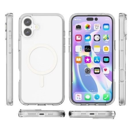 Протиударний чохол Terminator Style Transparent MagSafe Magnetic для iPhone 16 - прозорий