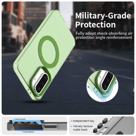 Протиударний чохол MagSafe Holder PC Hybrid  для Samsung Galaxy A36 5G - зелений