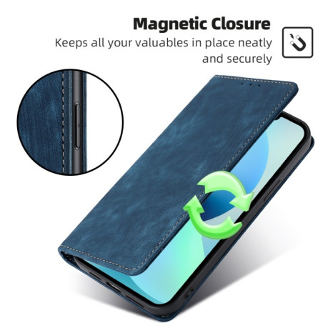 Чехол-книжка RFID Anti-theft Brush для Realme 10 Pro+ 5G - синий