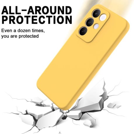 Силіконовий чохол Solid Color Liquid Silicone для Realme C85 Pro 4G — жовтий