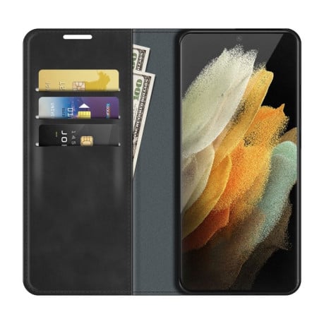 Чохол-книжка Retro-skin Business Magnetic Samsung Galaxy S22 Ultra 5G - чорний